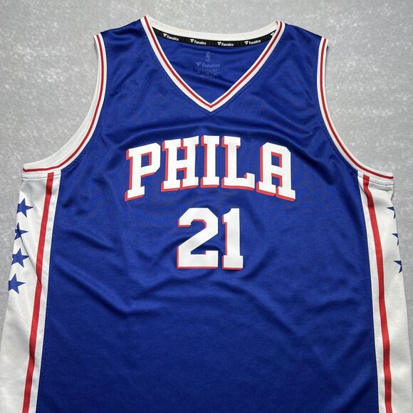 Philadelphia 76ers #21 EMBIID NBA Basketball Jersey By Fanatics PHILA- XL - Picture 2 of 10